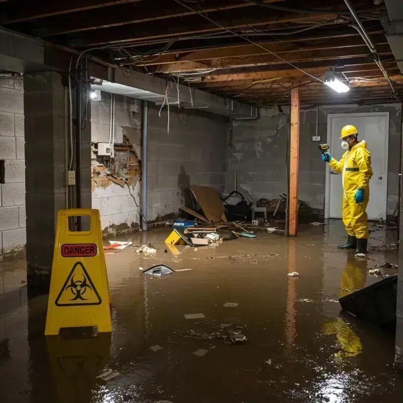 Flooded Basement Electrical Hazard in Pennsboro, WV Property