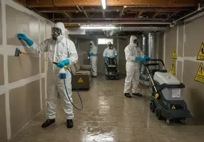 Basement Moisture Removal and Structural Drying process in Pennsboro, WV